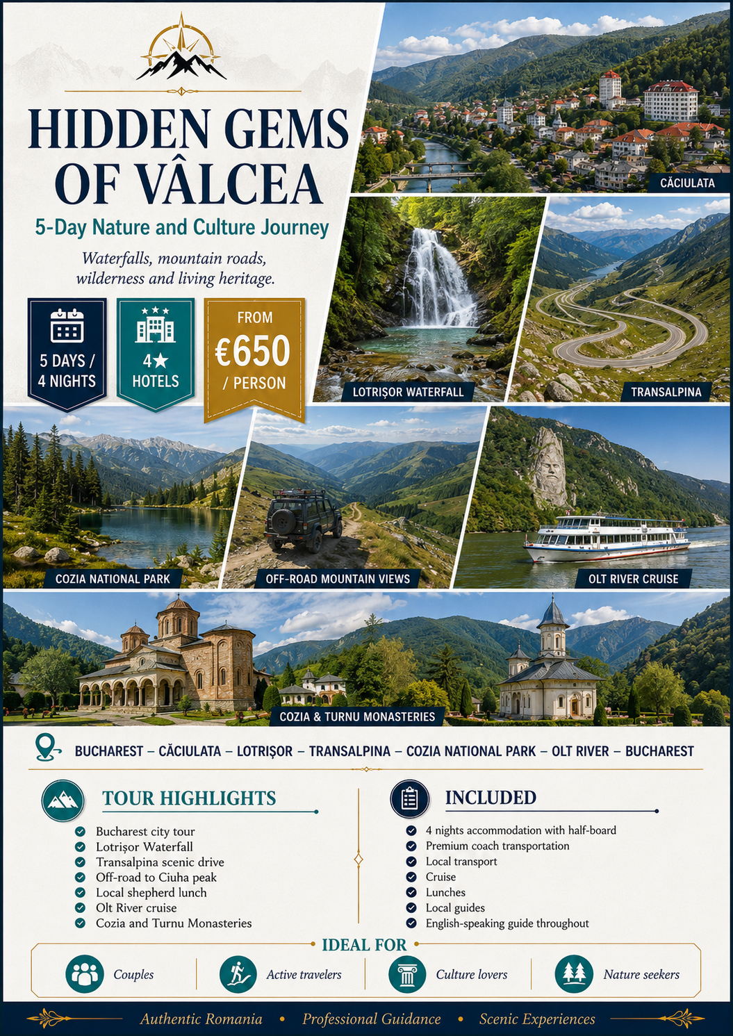 Hidden Gems of Vâlcea tour program