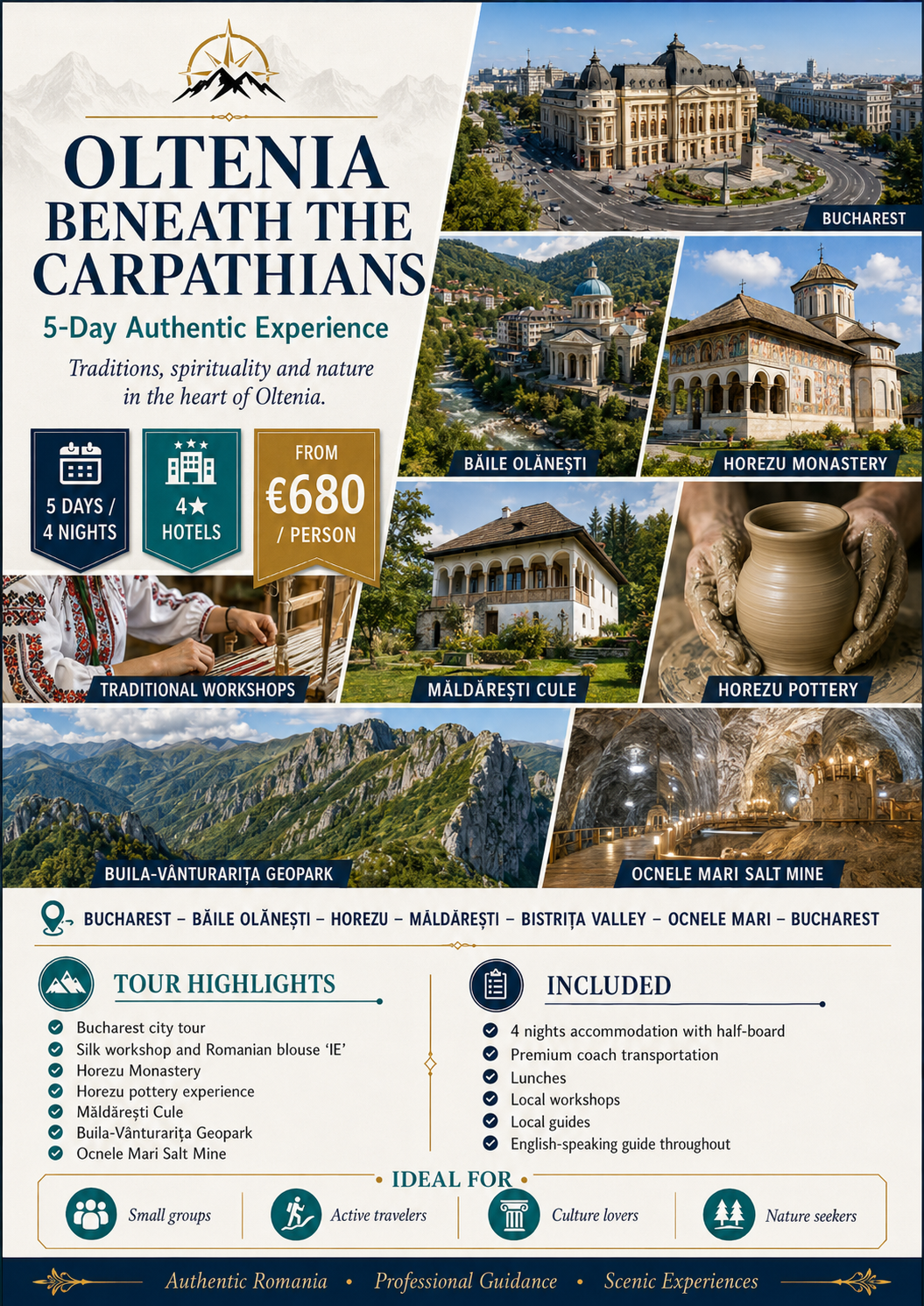 Oltenia Beneath the Carpathians tour program