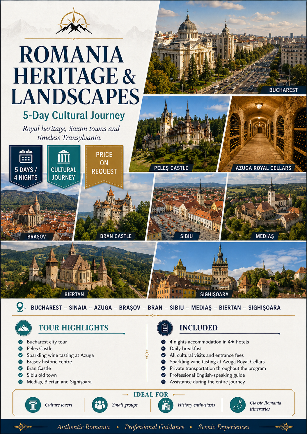 Romania Heritage & Landscapes tour program