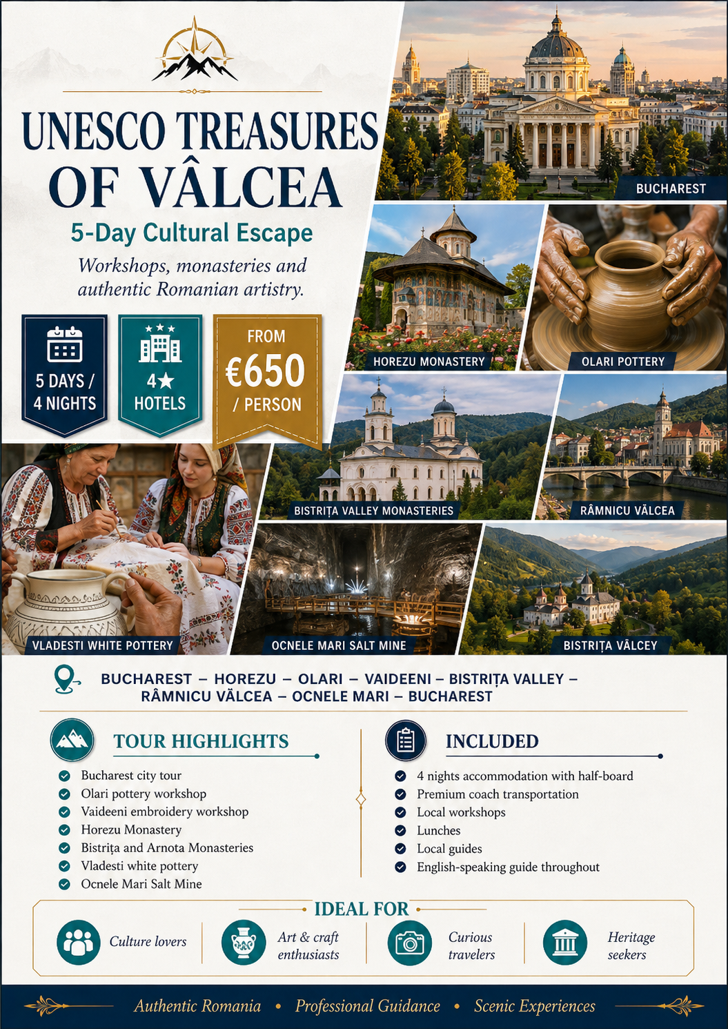 UNESCO Treasures of Vâlcea tour program