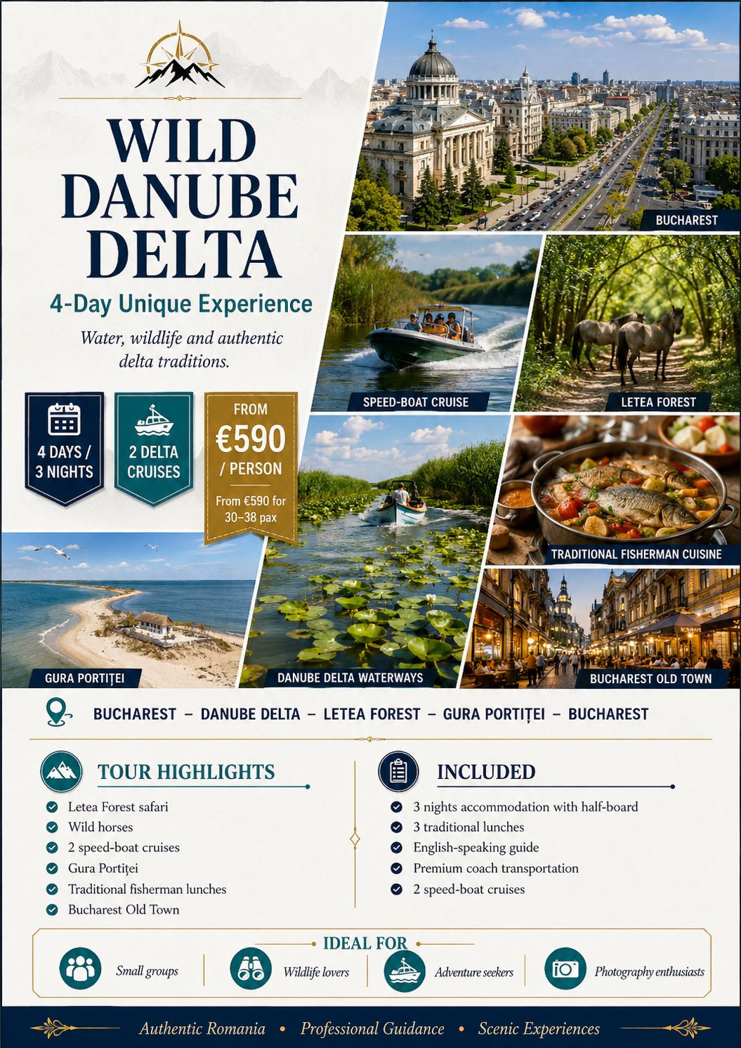 Wild Danube Delta tour program